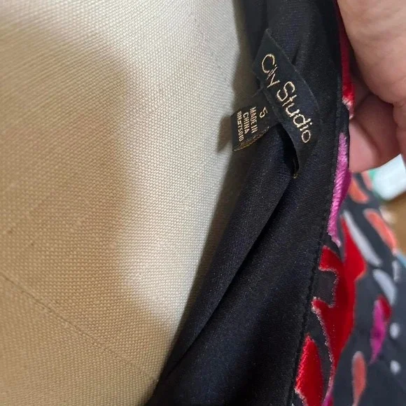 City Studio vintage y2k one shoulder butterfly mini dress in burnout velvet - - Picture 7 of 7